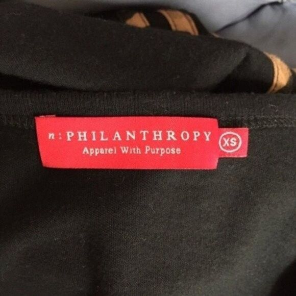 N:Philanthropy midi Dress black Leopard Alice Dress ruched cheetah XS BoxI - Picture 3 of 7